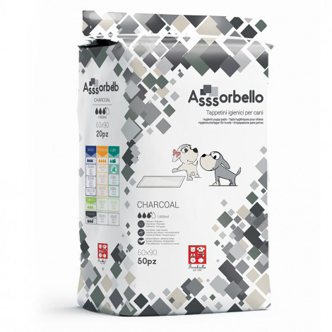 Resguardos com carvão ativado para cães - Ferribiella - Medidas: 60 x 90 cm | Quantidade: 50 unidades