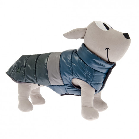 Casaco impermeável Bizarre verde/azul para cães - Ferribiella - Cor do Produto: Verde seco e azul | Medidas: 60 cm