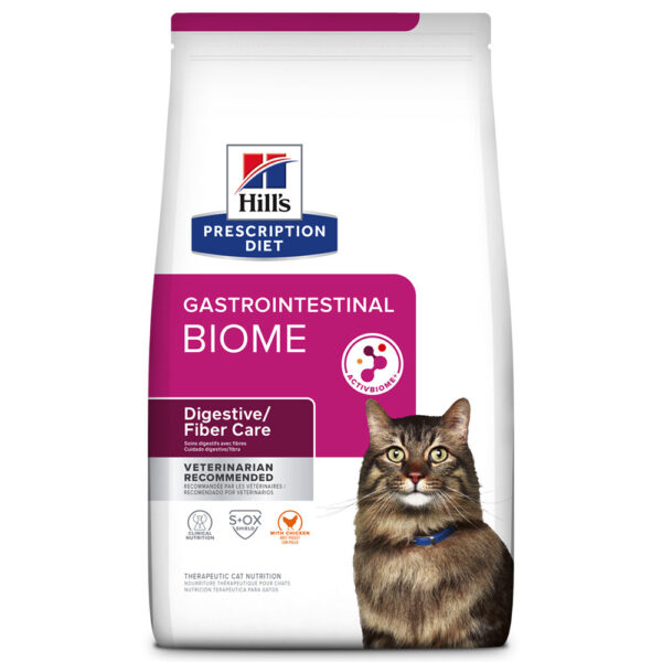 Hill's PD Gastrointestinal Biome - Ração seca para gato para a saúde digestiva - Quantidade: 8 kg