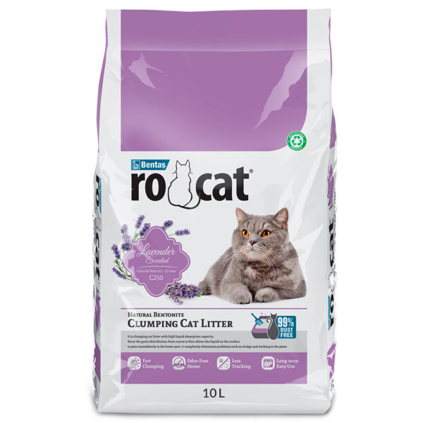 Areia aglomerante de lavanda para gatos - RoCat - Quantidade: 5 L