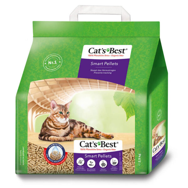 Cat's Best Smart Pellets - Areia aglomerante ecológica para gato - Quantidade: 5 L