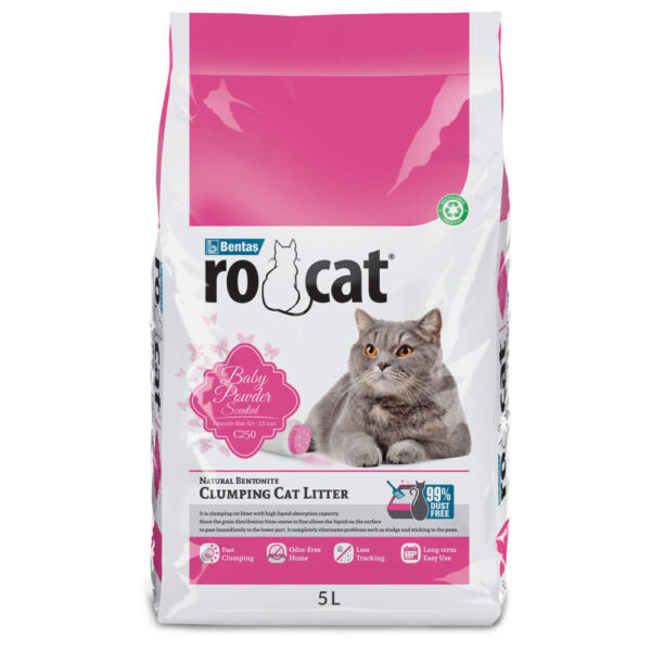 Areia aglomerante de talco para gatos - RoCat - Quantidade: 5 L