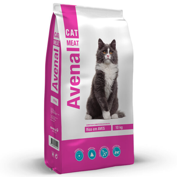 Avenal - Ração seca para gato adulto - Carne e cereais - Quantidade: 10 kg